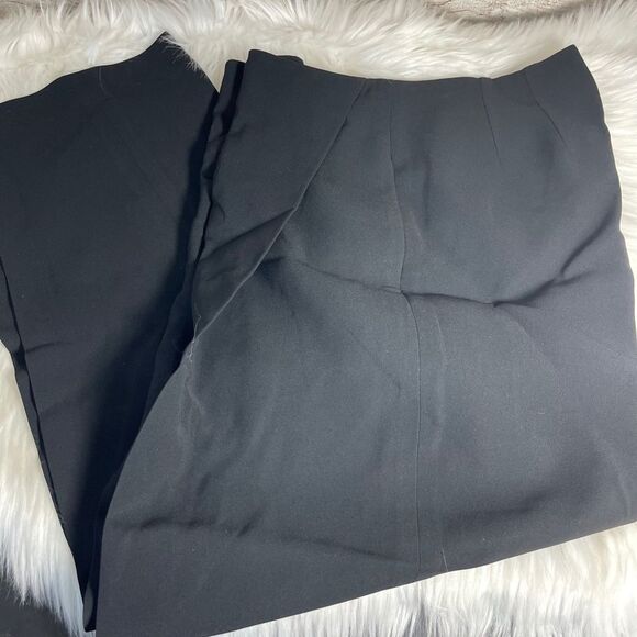 Lafayette 148 Black Crepe Drape Pleated No Waistband Pants Sz 2 - Picture 1 of 11